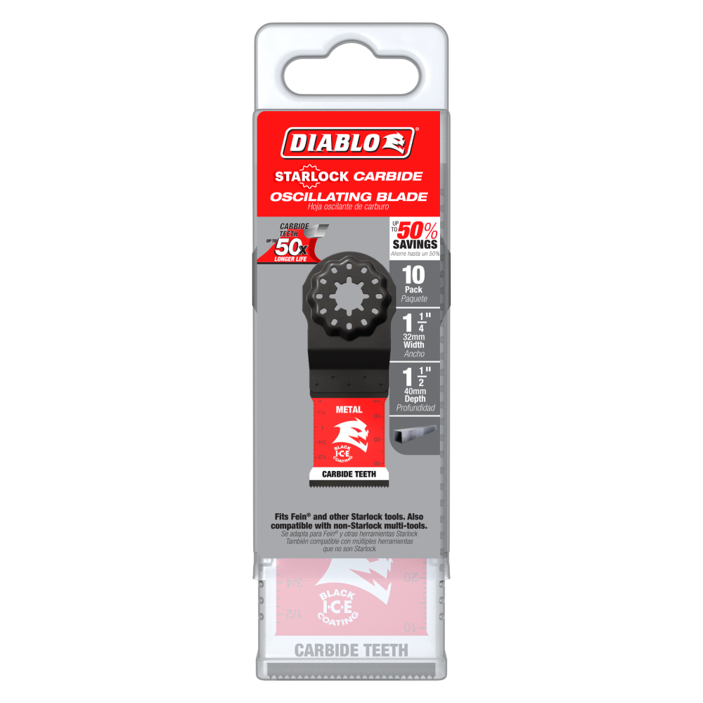 Diablo Tools 1 1/4″ Starlock Carbide Oscillating Blades for Metal 10pk - Ascmtools