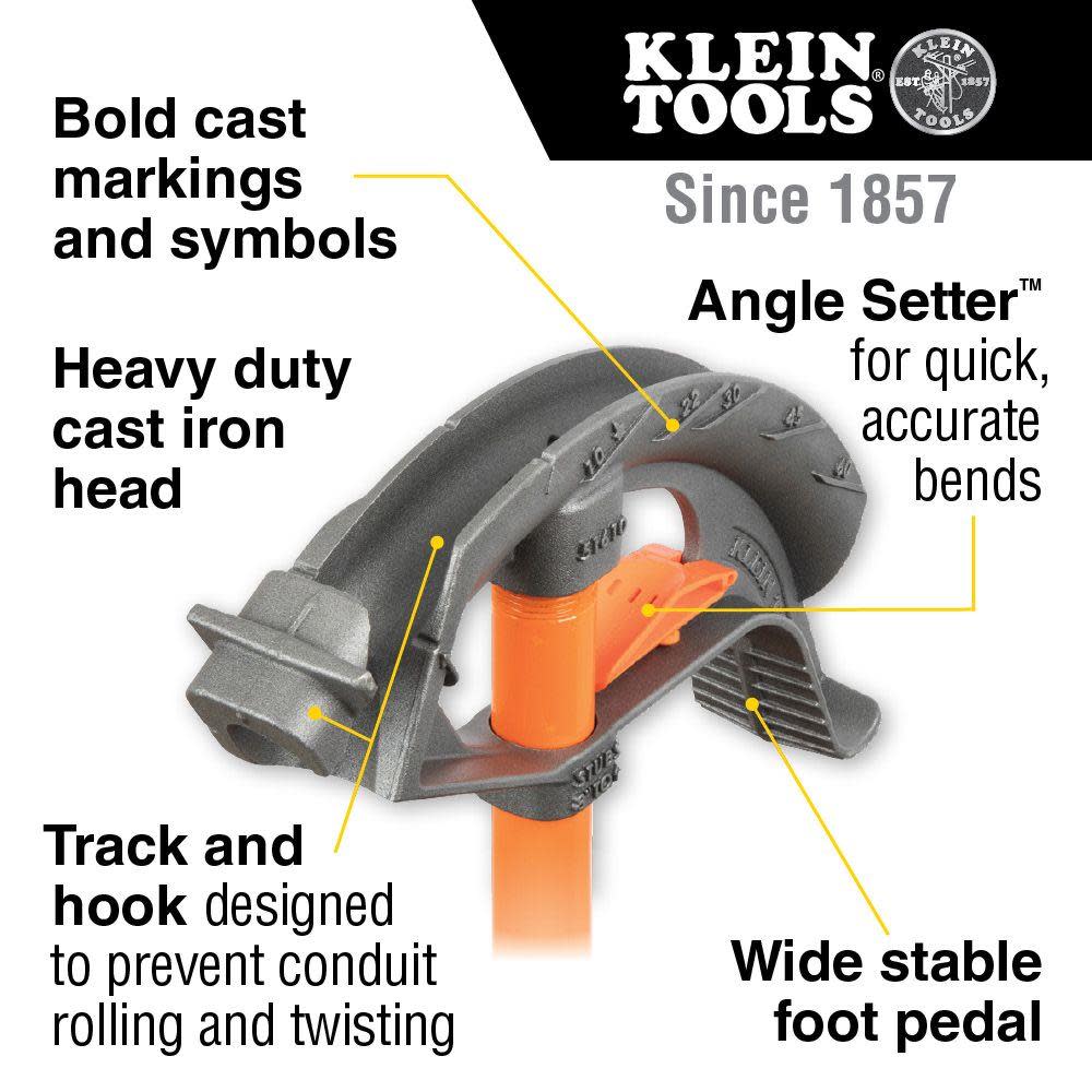 Klein Tools Iron Conduit Bender 3/4″ EMT - Ascmtools