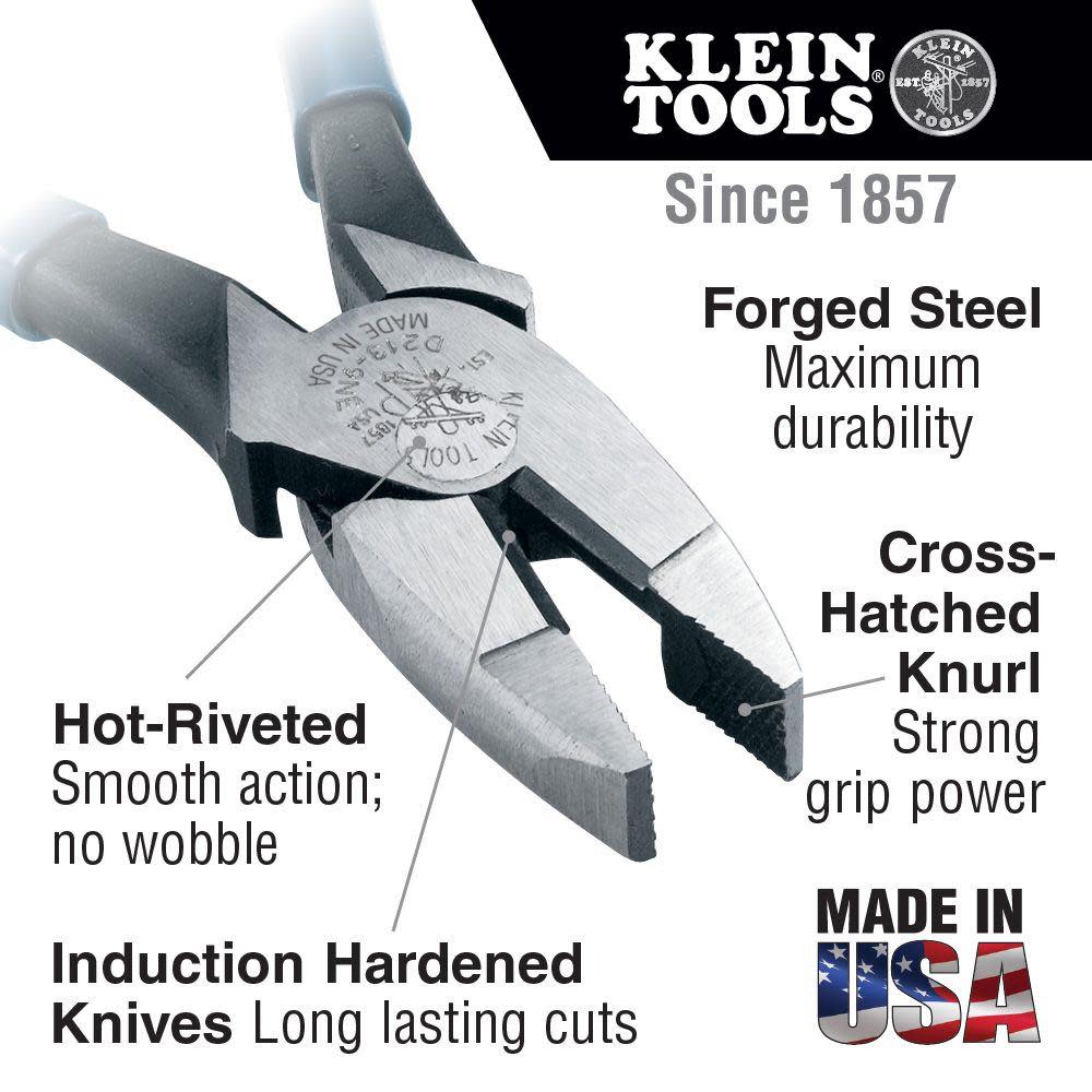 Klein Tools High Lev. Pliers Side Cut Sq 9″ - Ascmtools
