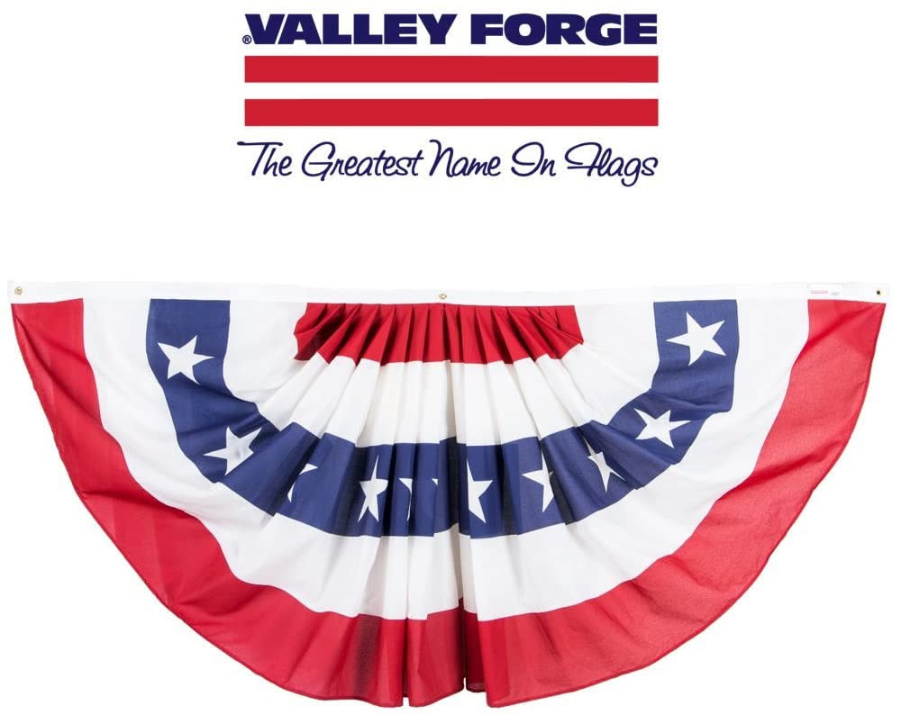 Valley Forge Flag 1.5 Ft. Width x 3 Ft. Height Printed Patriotic Mini-Fan Flag - Ascmtools