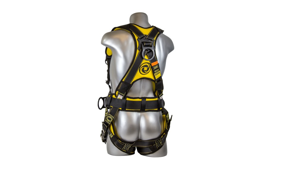 Guardian Fall Protection XX-Large Cyclone Construction Harness – Black/Yellow - Ascmtools