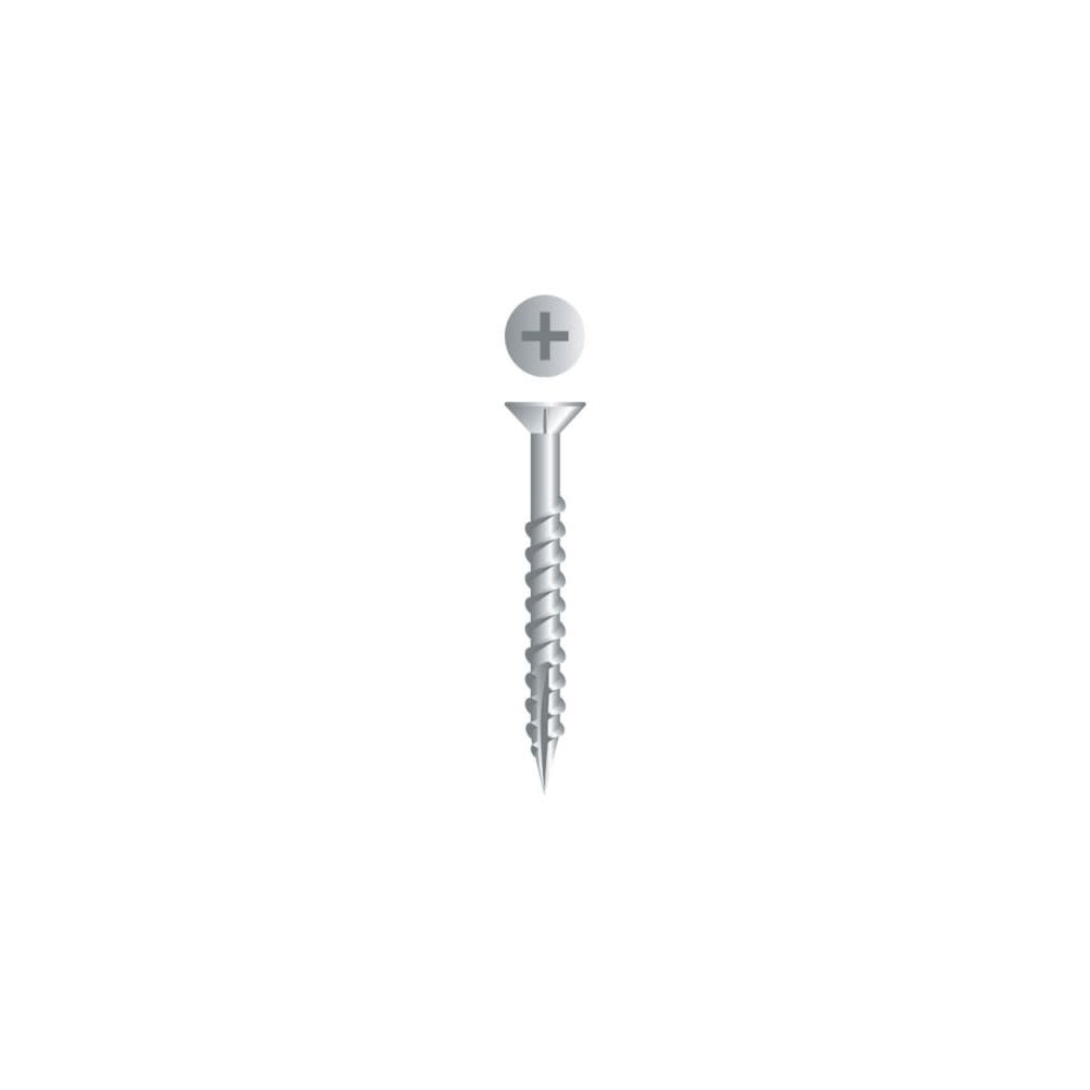 Strong-Point #9 3 In. Phillips Flat Head Screw with Nibs Particle Board Screw - Ascmtools