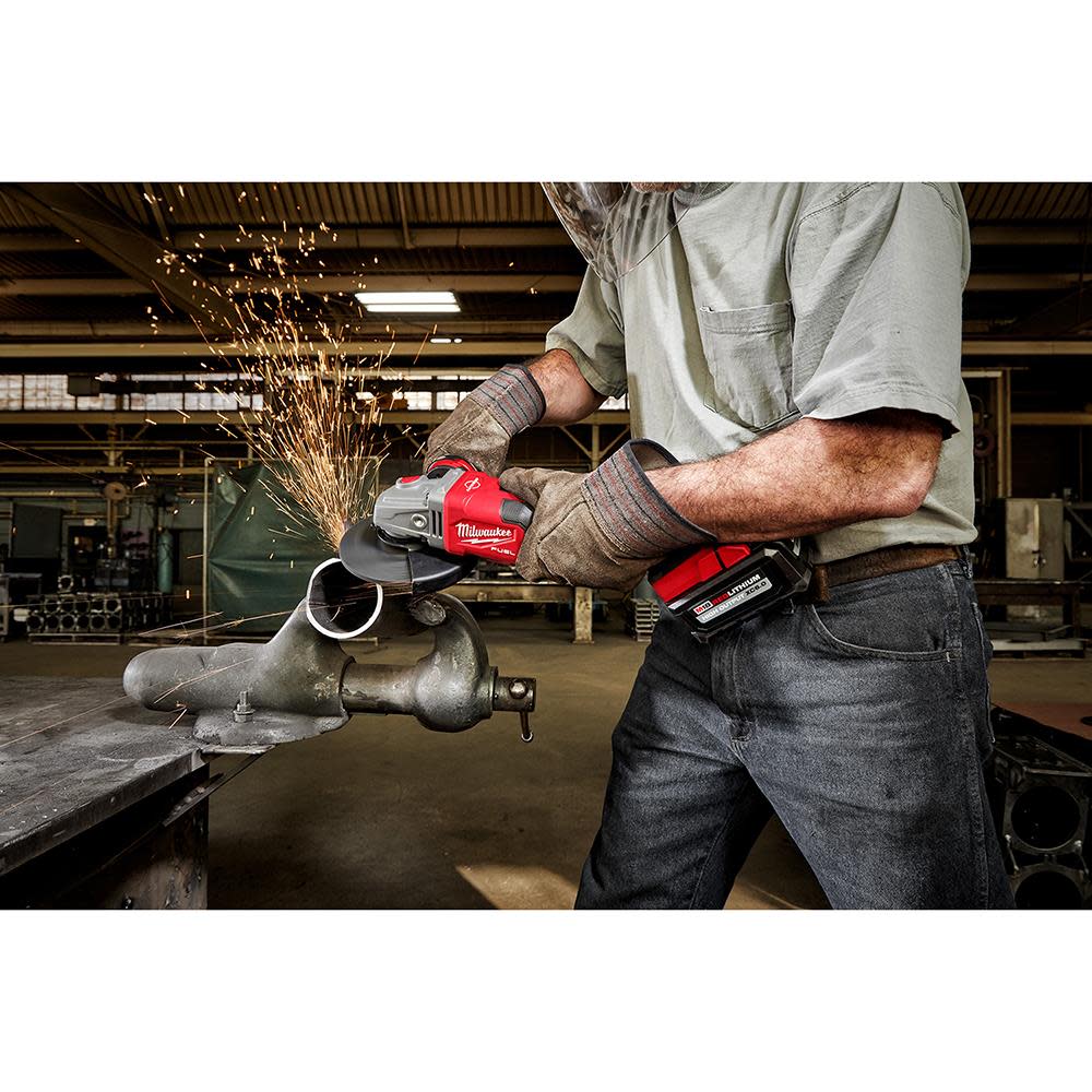 Milwaukee M18 FUEL 4-1/2 in.-6 in. Lock-On Braking Grinder with Slide Switch Kit - Ascmtools