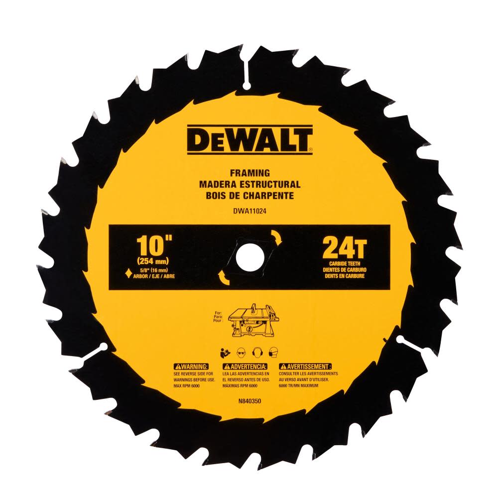 DEWALT Circular Saw Blade 10″ 24T - Ascmtools