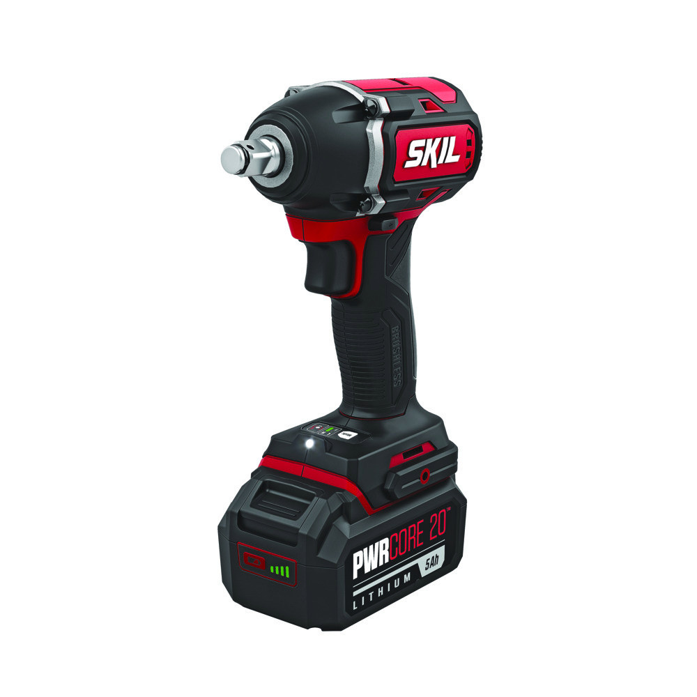 SKIL PWRCORE 20 Brushless 20V 1/2” Impact Wrench Kit - Ascmtools