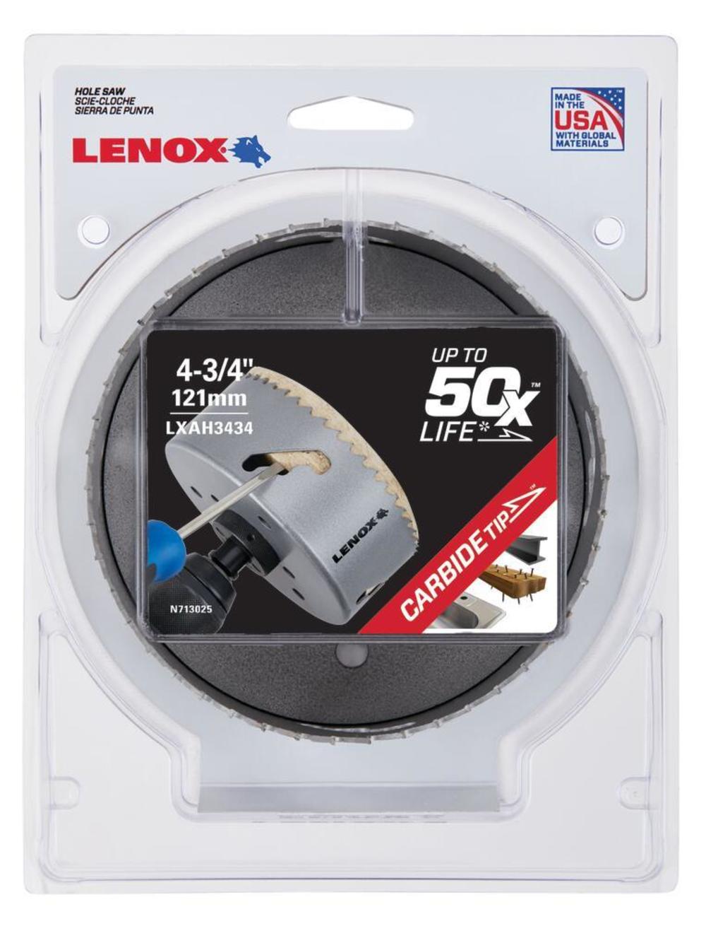 Lenox Hole Saw Carbide Tipped 4 3/4″ 121mm - Ascmtools