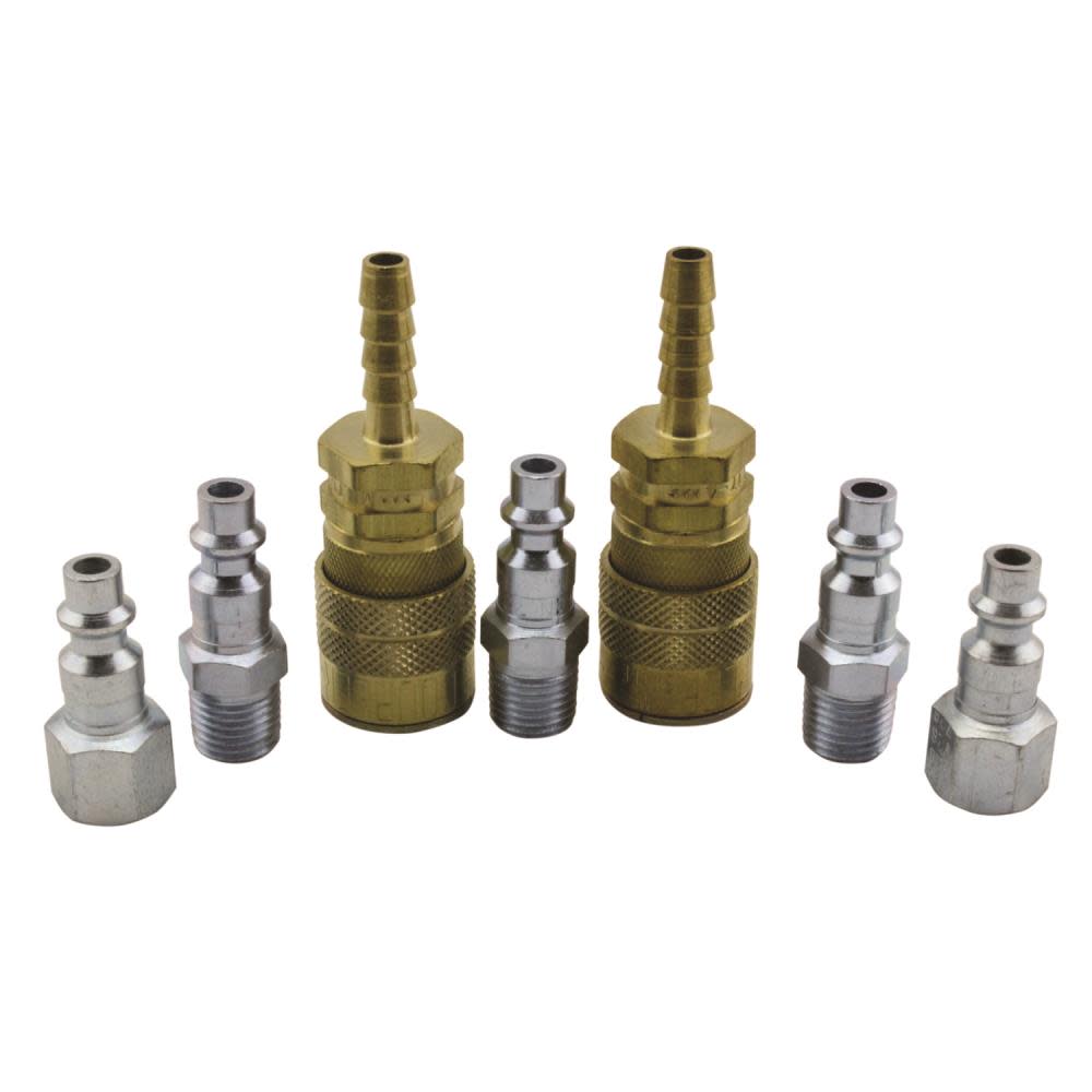 Milton (S-212) 1/4″ NPT M-Style Coupler and Plug Kit (7-Piece) - Ascmtools