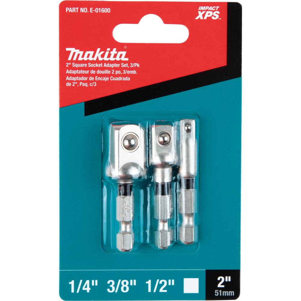 Makita Impact XPS 3 Pc. Square 2″ Socket Adapter Set - Ascmtools