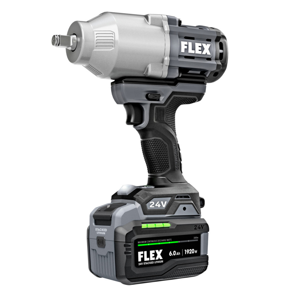 FLEX 24V 1/2″ High Torque Impact Wrench Stacked-Lithium Kit - Ascmtools