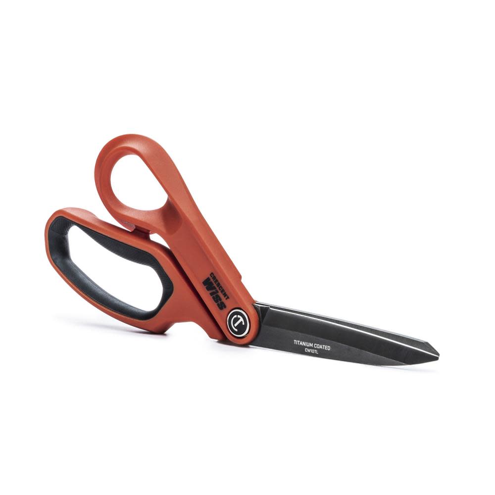 Crescent Wiss 10″ Tradesman Shears Offset Left Hand Titanium Coated - Ascmtools
