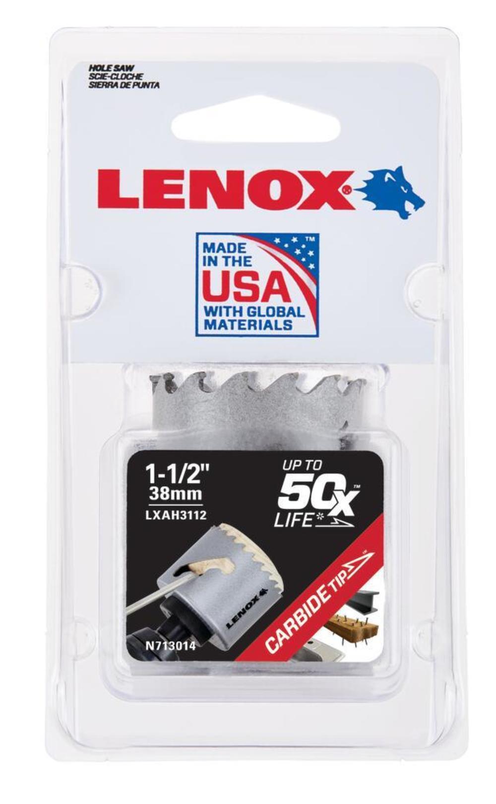 Lenox Hole Saw Carbide Tipped 1 1/2″ 38mm - Ascmtools