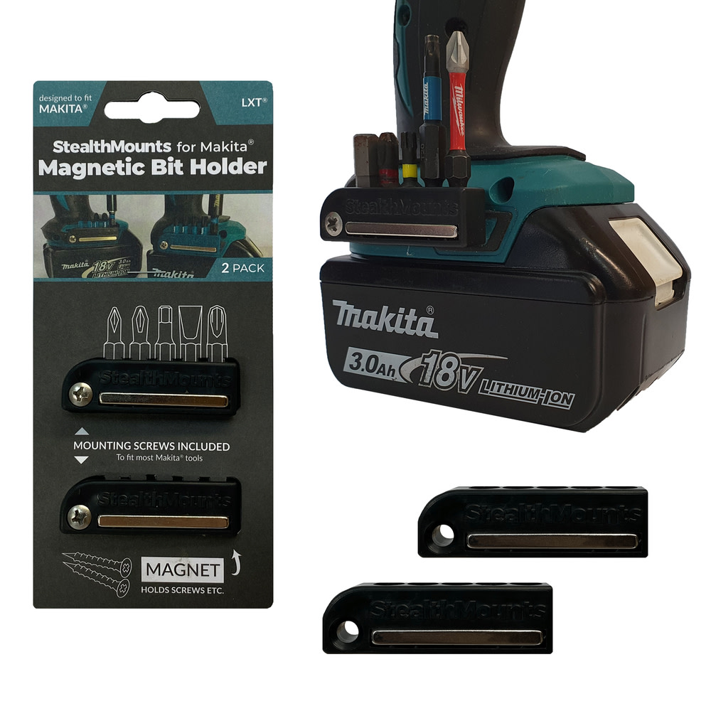 Stealthmounts BLACK Bit Holder for Makita 2pk - Ascmtools