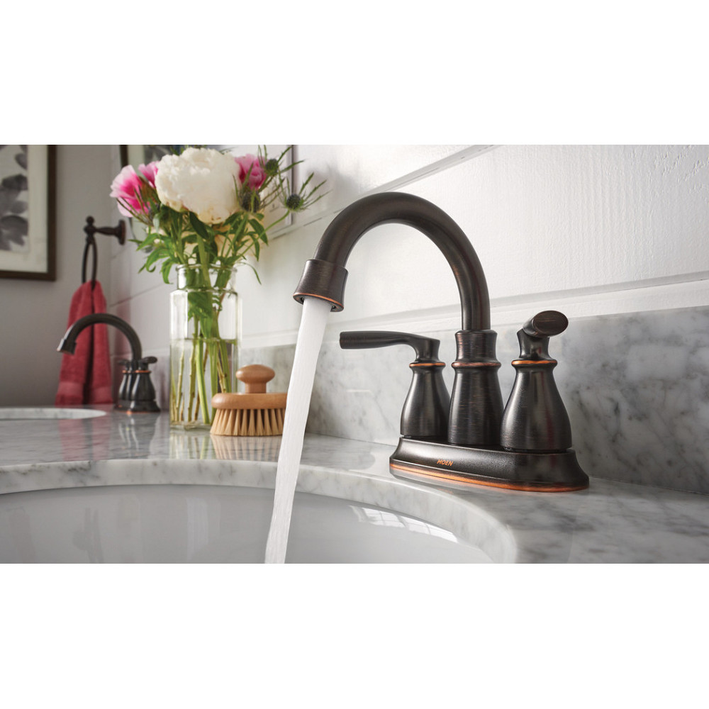 Moen Hilliard Bathroom Faucet Bronze 2 Handle High Arc - Ascmtools