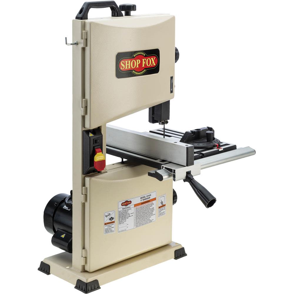 Shop Fox Benchtop Bandsaw 1/3HP 120V 1 Phase 2.8A 9″ - Ascmtools