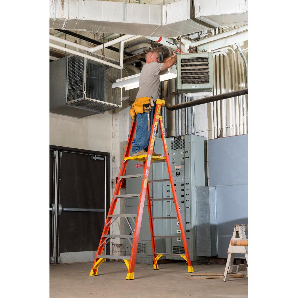 Werner Type IA Fiberglass Podium Ladder - Ascmtools