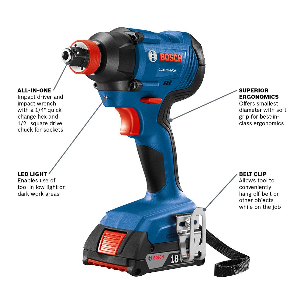 Bosch 18V 2-Tool Combo Kit Reconditioned - Ascmtools