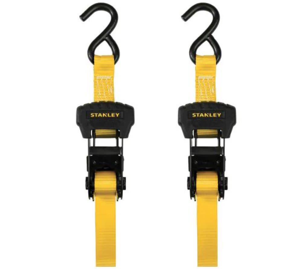 Stanley Ratchet Straps 1.25″ X 16′ 3000lbs 2pk - Ascmtools
