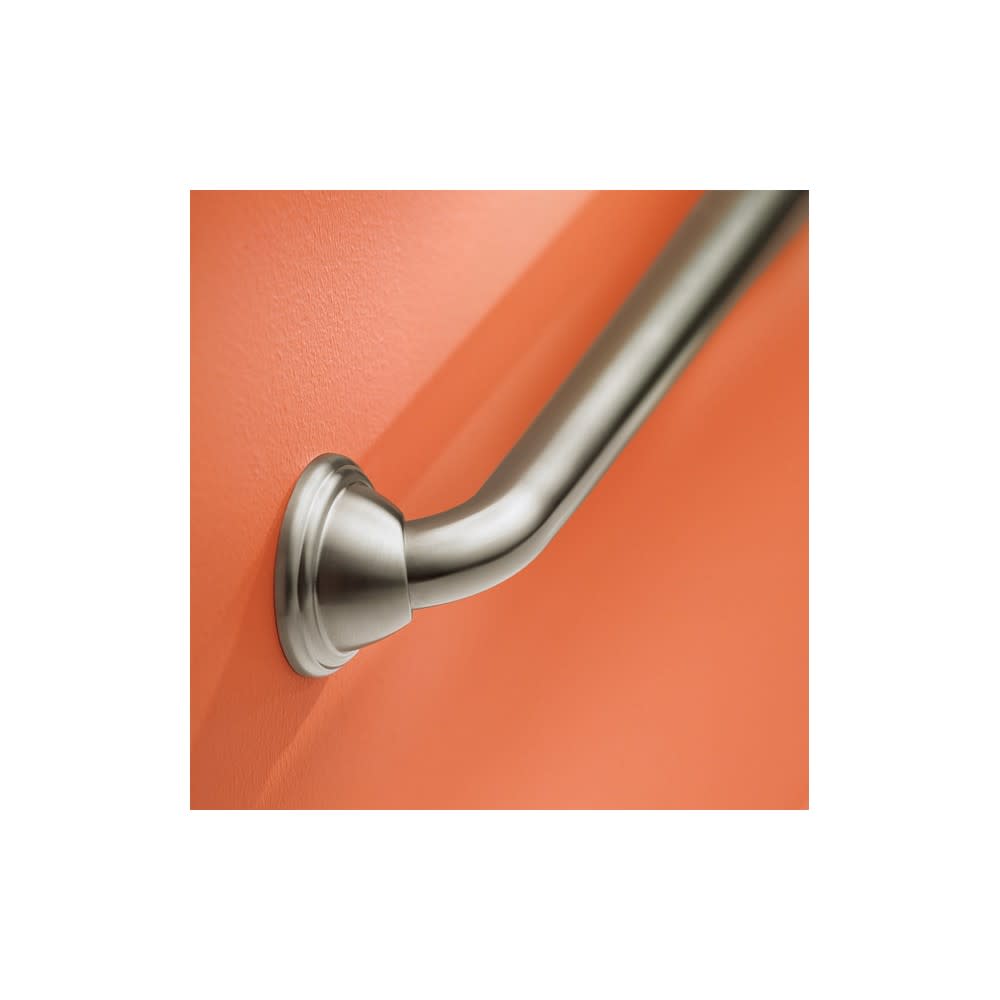 Moen Home Care Elite Grab Bar Brushed Nickel Steel 16″ - Ascmtools