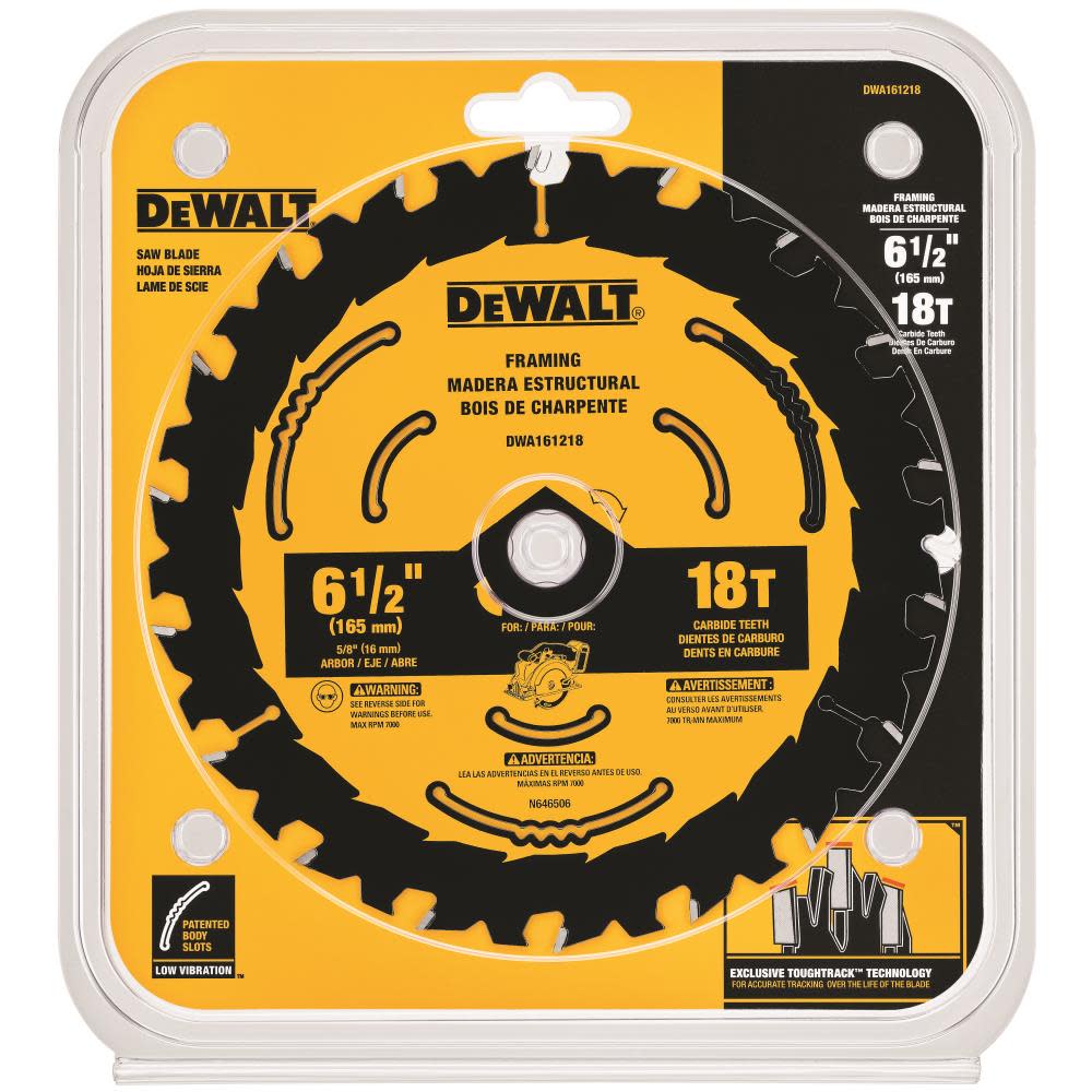 DEWALT 6-1/2 In. 18T Circular Saw Blade 1 - Ascmtools