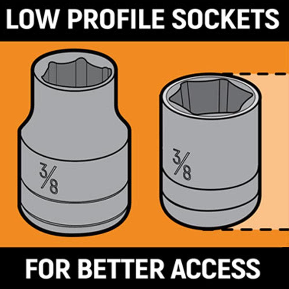 GEARWRENCH 3/8″ Drive 6 Point Stubby Socket Set Metric 14pc - Ascmtools