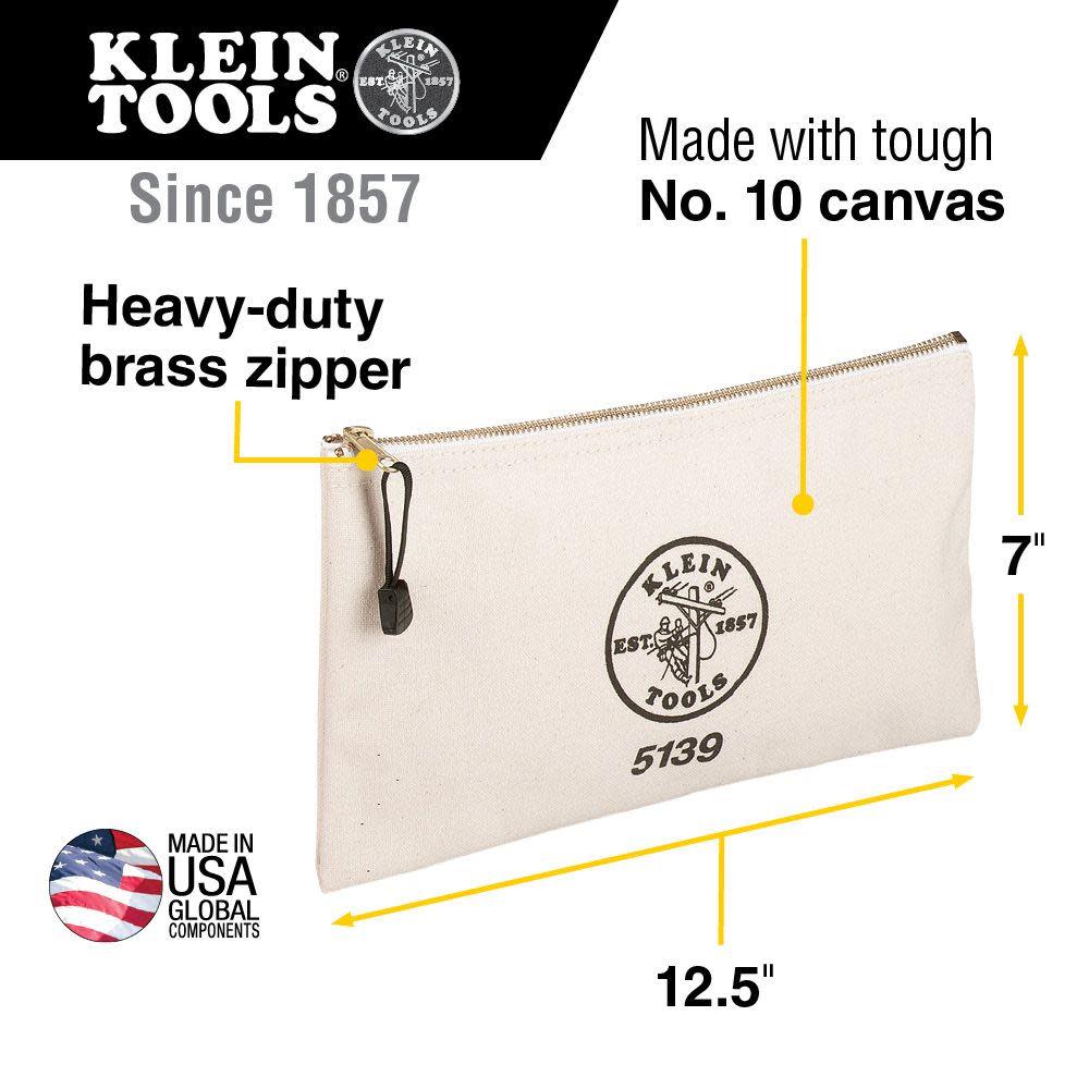 Klein Tools Canvas Zipper Bag - Ascmtools