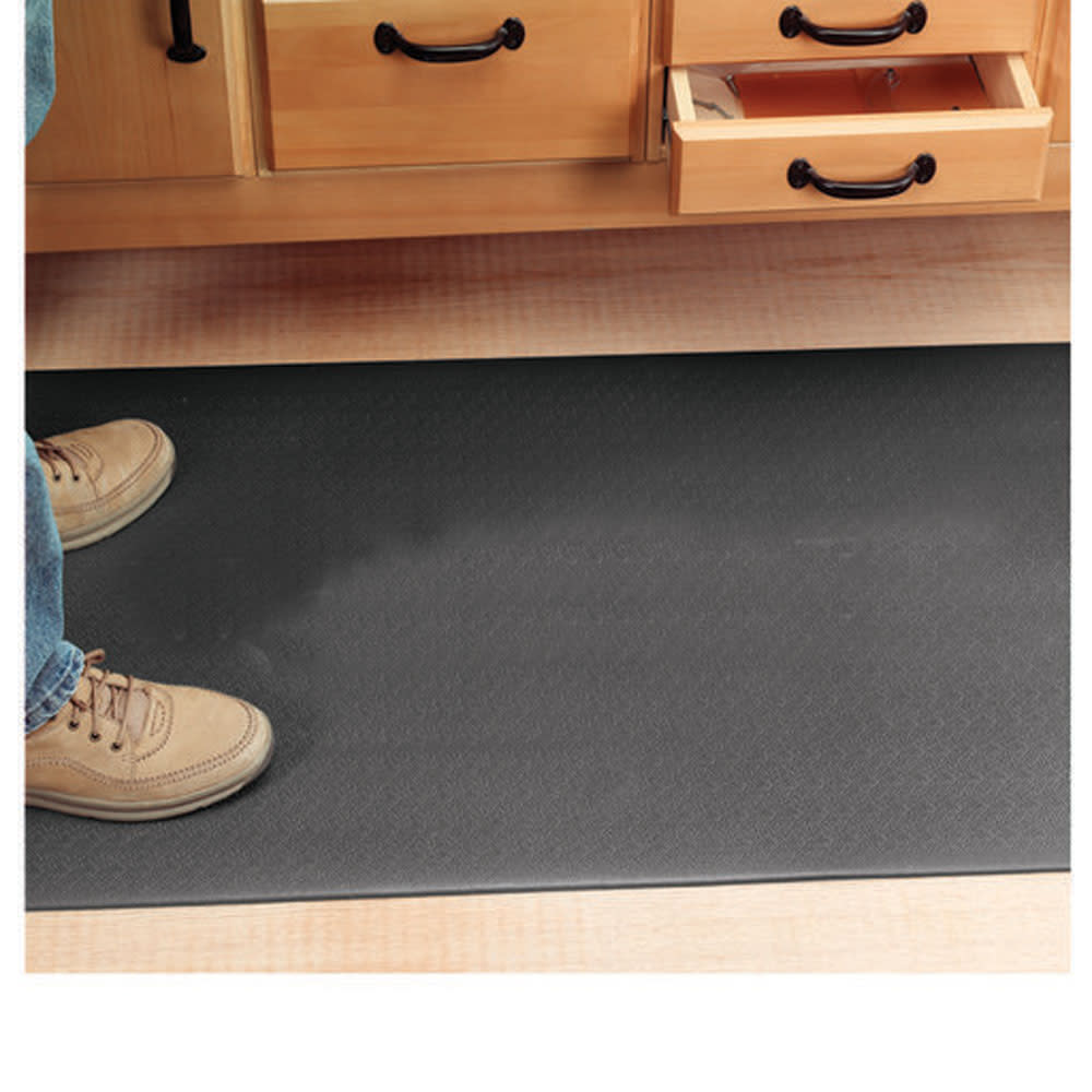 Crown Mats 2′ x 5′ Tuff-Spun 411 Anti-Fatigue Mat – Black Pebble - Ascmtools