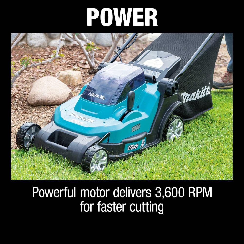 Makita 18V X2 (36V) LXT Lithium-Ion Cordless 17″ Residential Lawn Mower Tool Only - Ascmtools