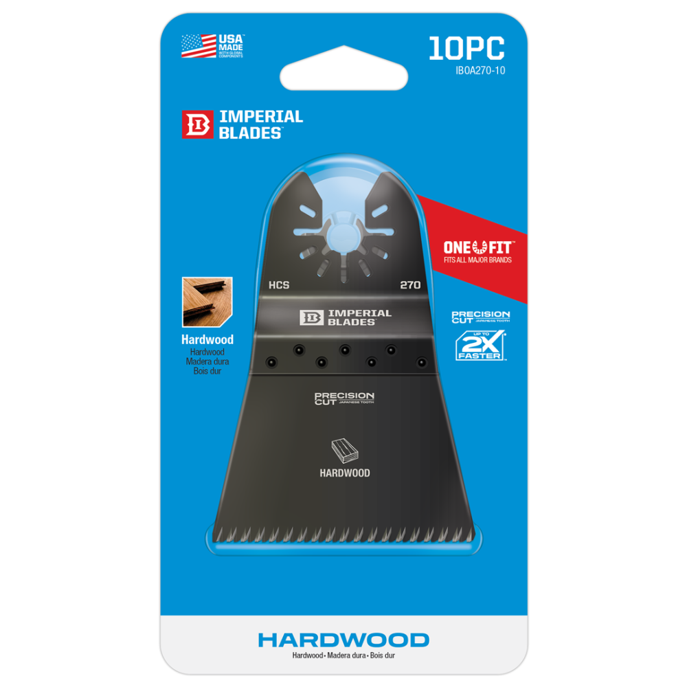 Imperial Blades IBOA270-10 One Fit 2-1/2″ Japanese Tooth Hardwood Blade 10PC - Ascmtools