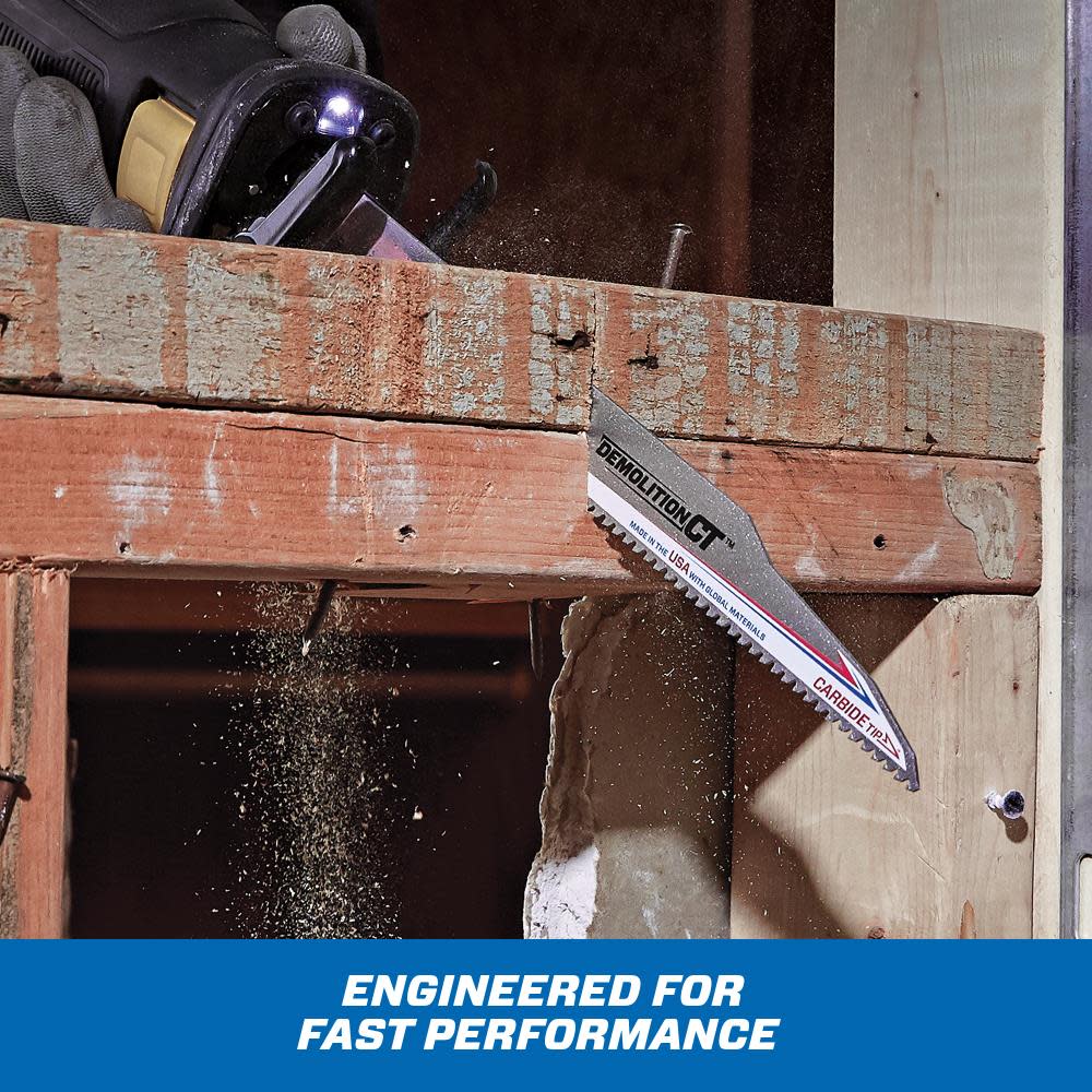 Lenox Reciprocating Saw Blades Demolition CT 9″ 6 TPI Wood/Nail Embedded Cutting 3pk - Ascmtools