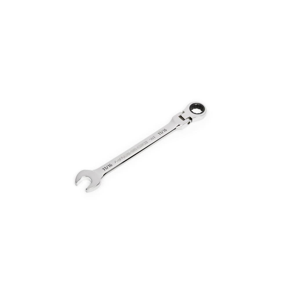 GEARWRENCH 11/16″ 90T 12 Point Flex Head Ratcheting Combination Wrench - Ascmtools