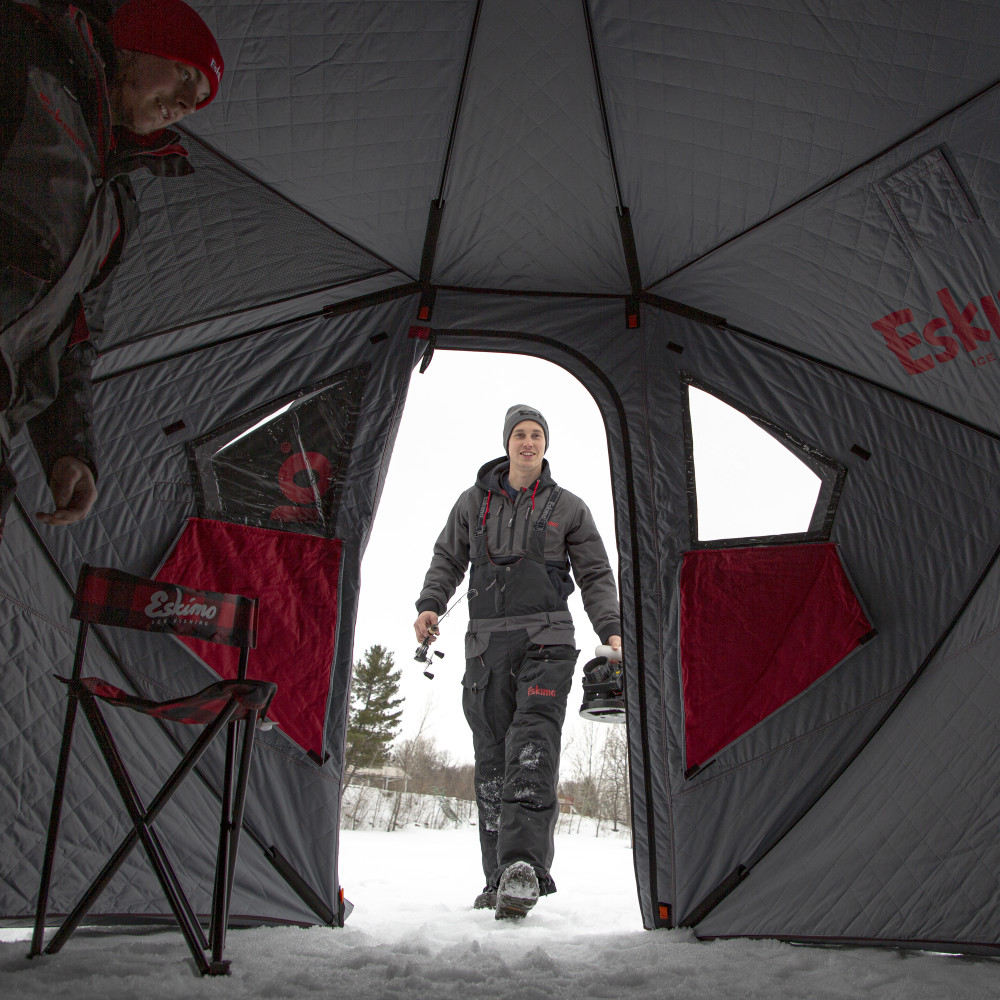 Eskimo Outbreak 250 XD with Storm Shield Fabric Portable Ice Fishing Shelter - Ascmtools
