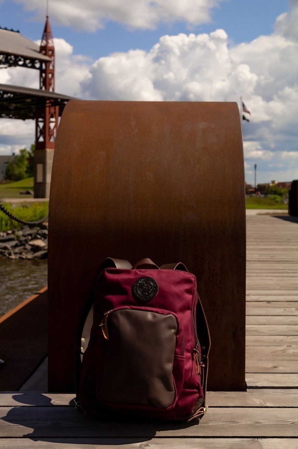 Duluth Pack 21 Liter Capacity Burgundy Large Deluxe Laptop Backpack - Ascmtools