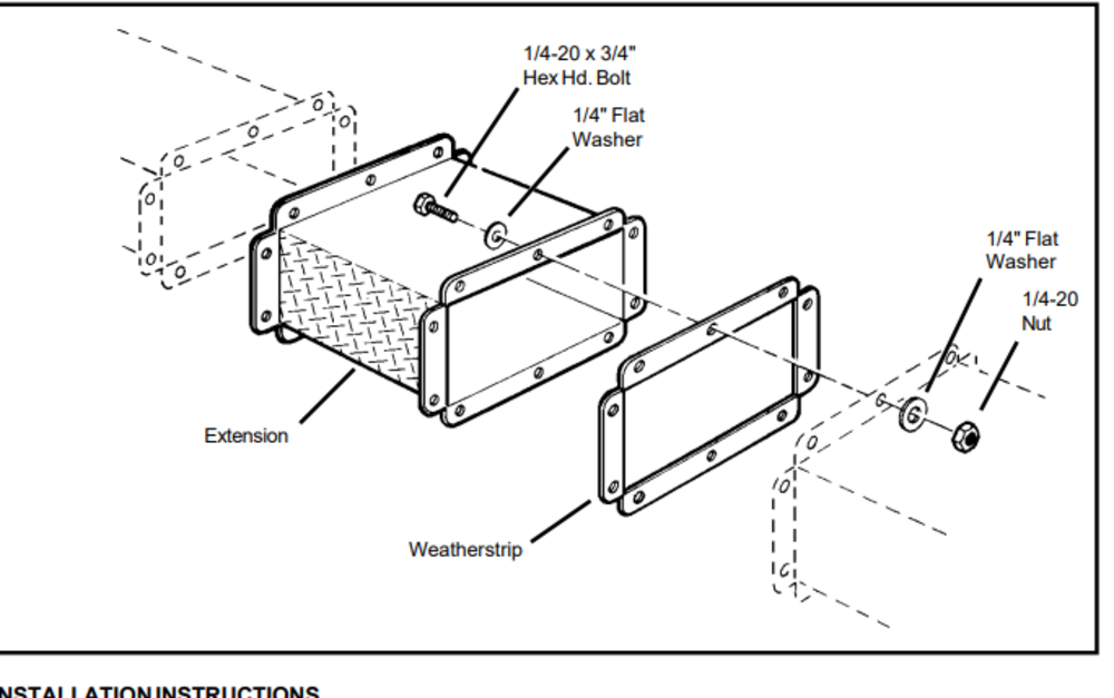 Weather Guard Extension for Conduit Carrier - Ascmtools
