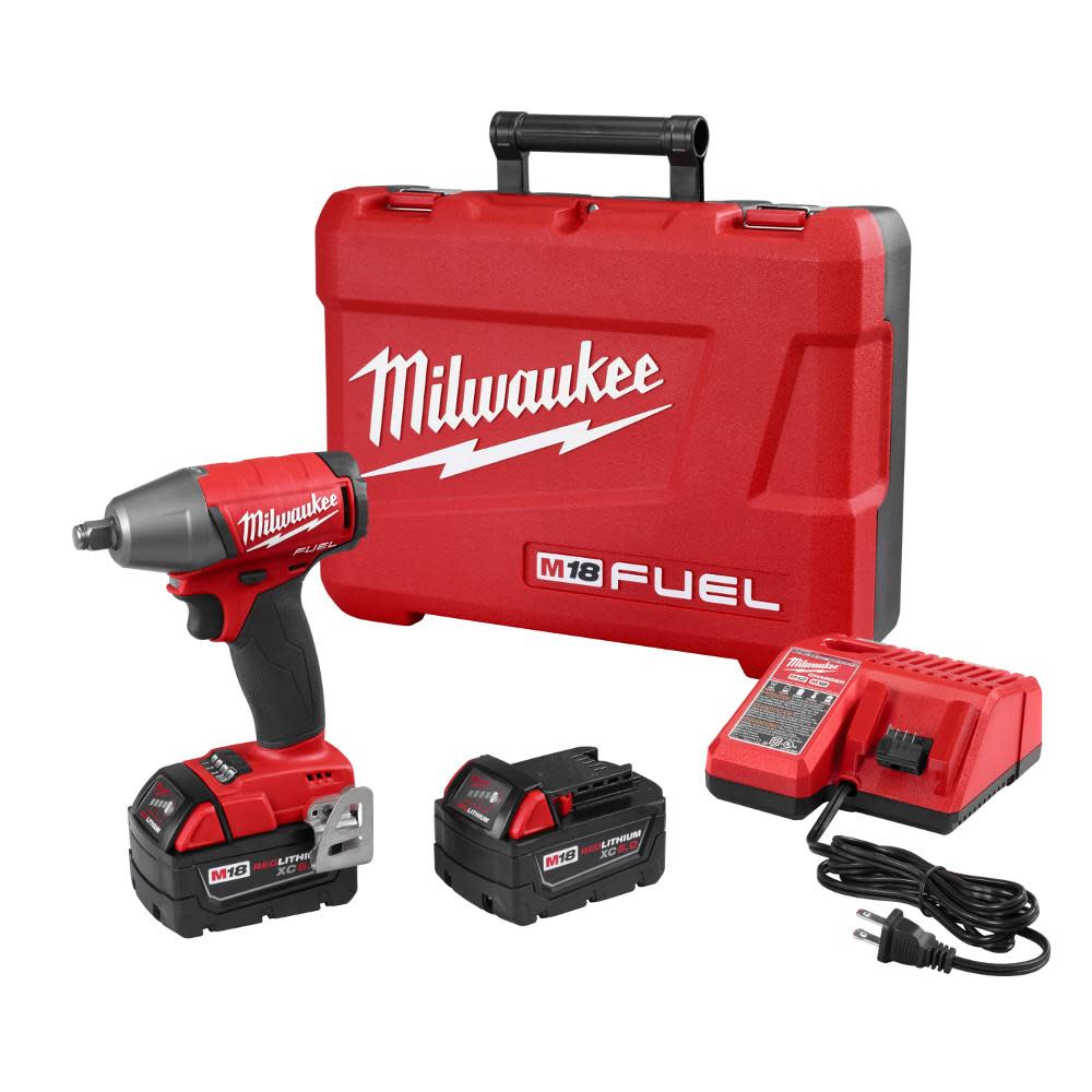 Milwaukee M18 FUEL 1/2 In. Compact Impact Wrench with Friction Ring Kit - Ascmtools