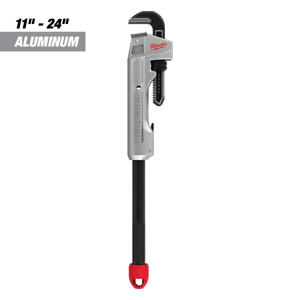 Milwaukee CHEATER Adaptable Pipe Wrench Aluminum - Ascmtools