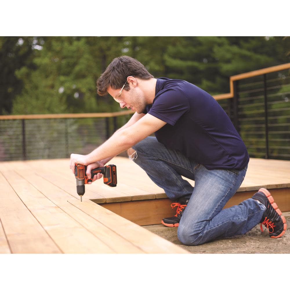 Black and Decker 20V MAX Lithium Ion (Li-ion) 3/8-in Cordless Drill with Battery Kit - Ascmtools