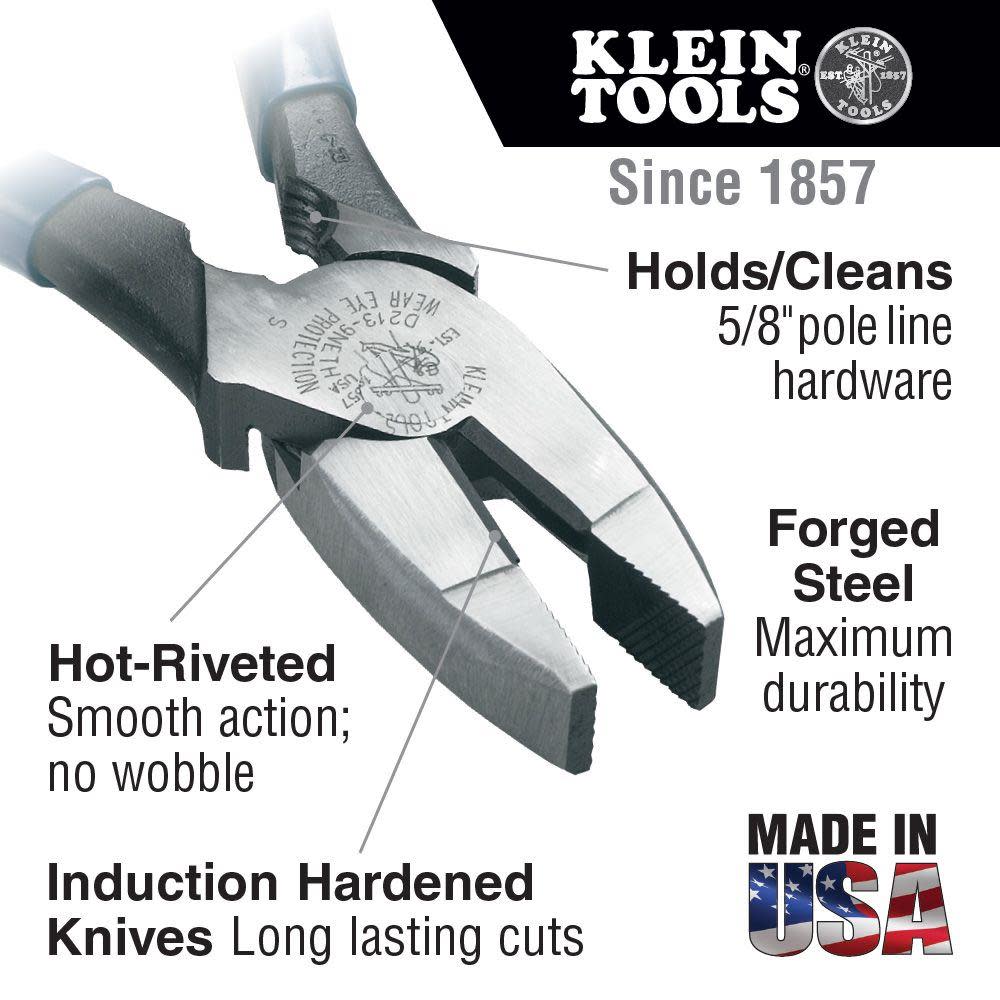 Klein Tools Linemans PliersThread-Holding - Ascmtools