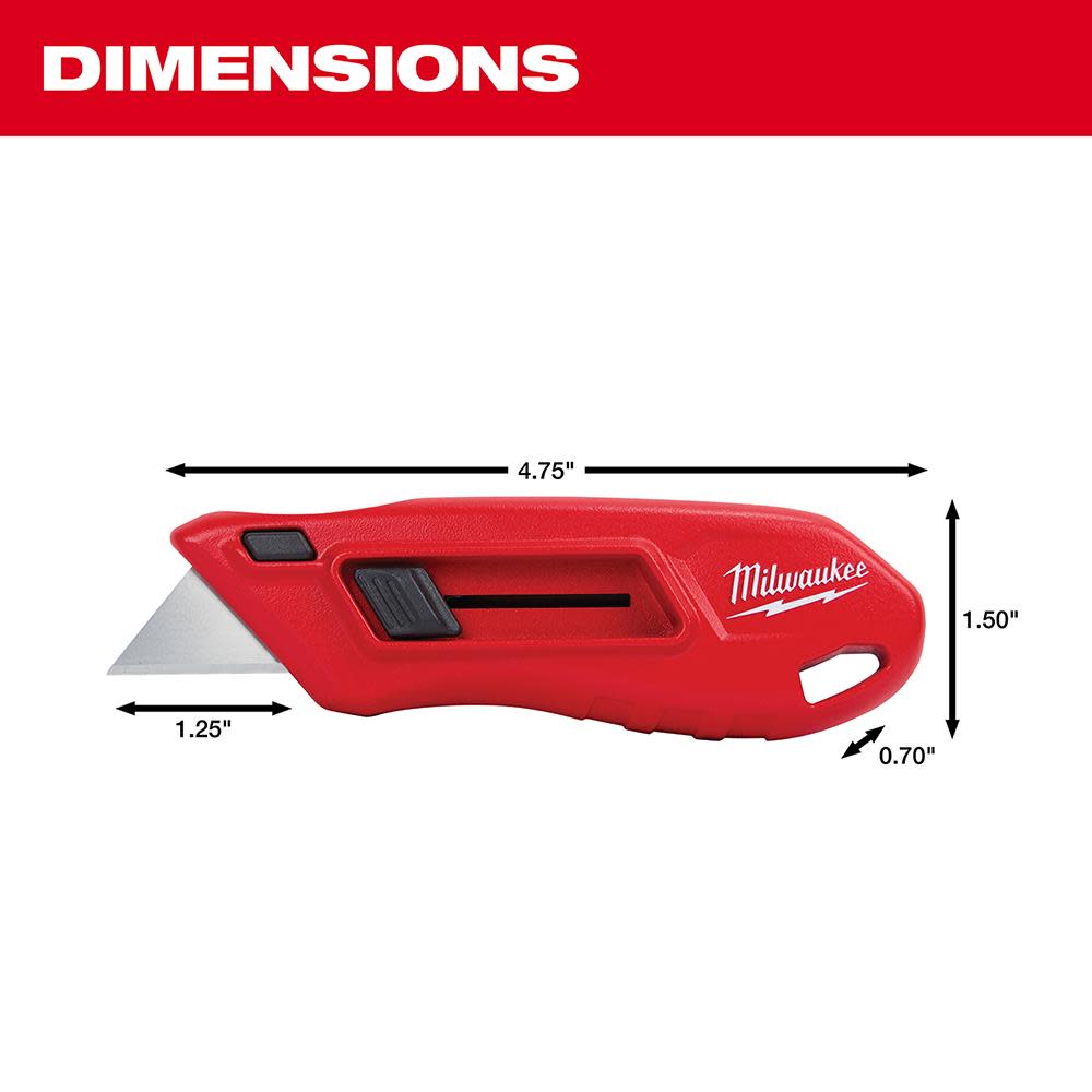 Milwaukee Compact Side Slide Utility Knife - Ascmtools