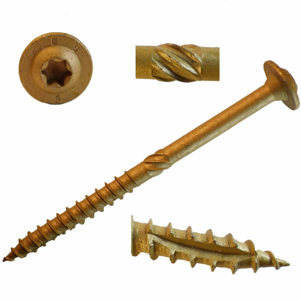 Western Builders Supply 2-1/2 In. Bronze Round Washer Head Type 17 Construction Lag Screw - Ascmtools