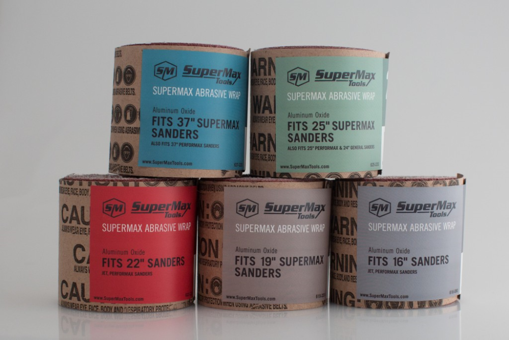 Supermax Tools 120 Grit Pre-Marked Abrasive Roll – Aluminum Oxide - Ascmtools