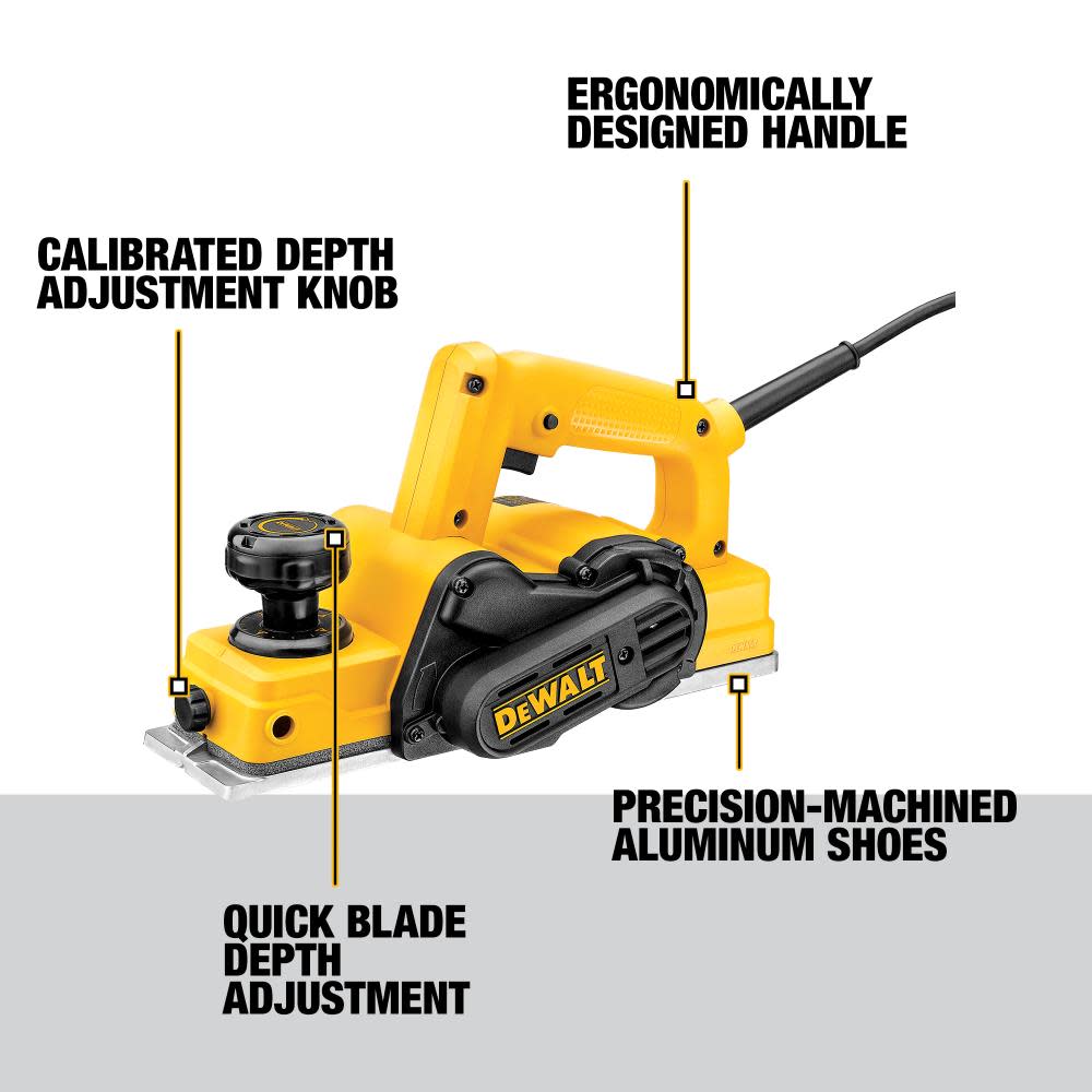 DEWALT D26676 5.5 Amp 2-Blade Planer - Ascmtools
