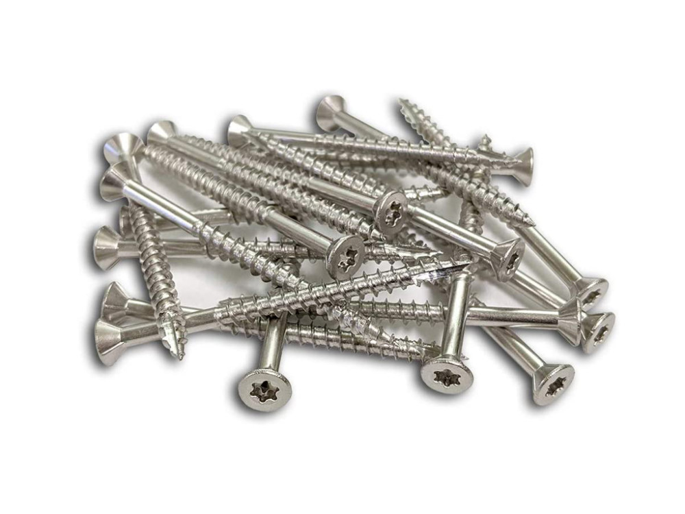 Woodpro Stainless Steel Wood Screws #9 x 2 1/2″ 1lb - Ascmtools