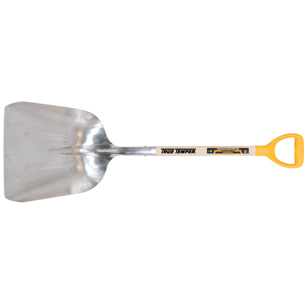 True Temper #10 Aluminum Scoop Shovel with D Grip Hardwood Handle - Ascmtools