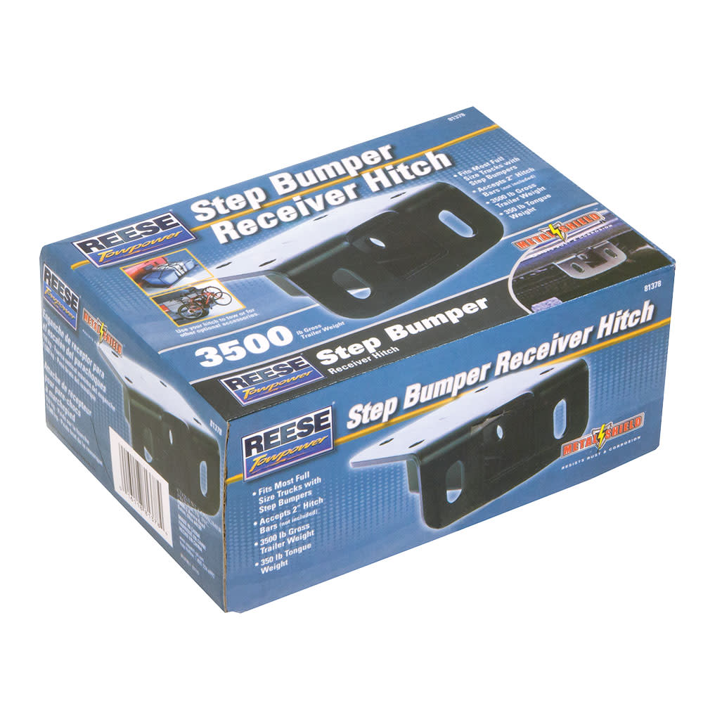 Reese 3500 lbs Black Step Bumper Trailer Hitch - Ascmtools