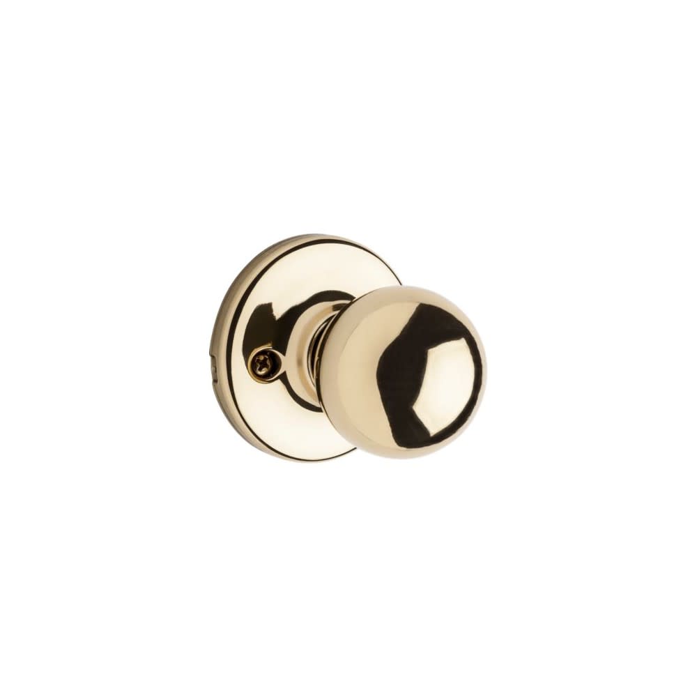 Kwikset Polo Door Knob Polished Brass Hall & Closet Passage Round - Ascmtools