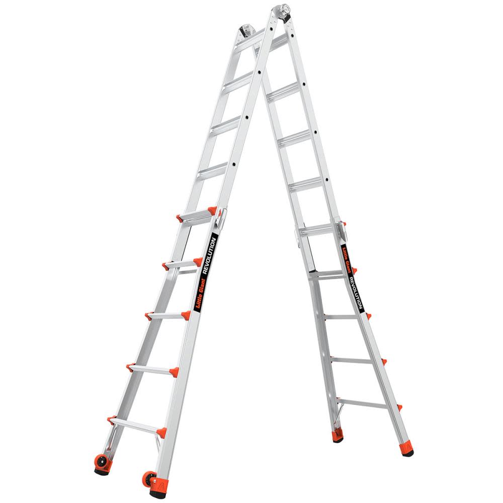 Little Giant Safety Multi Position Ladder 22′ Telescoping Type IA with Project Tray Bundle - Ascmtools
