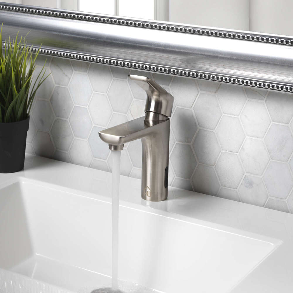 Homewerks Bathroom Sink Faucet Brushed Nickel 1 Handle - Ascmtools