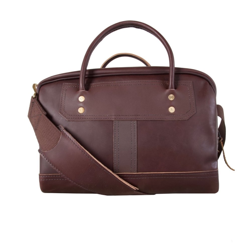 Duluth Pack 18 Liter Capacity Brown Smooth Leather Doctor’s Weekend Bag - Ascmtools