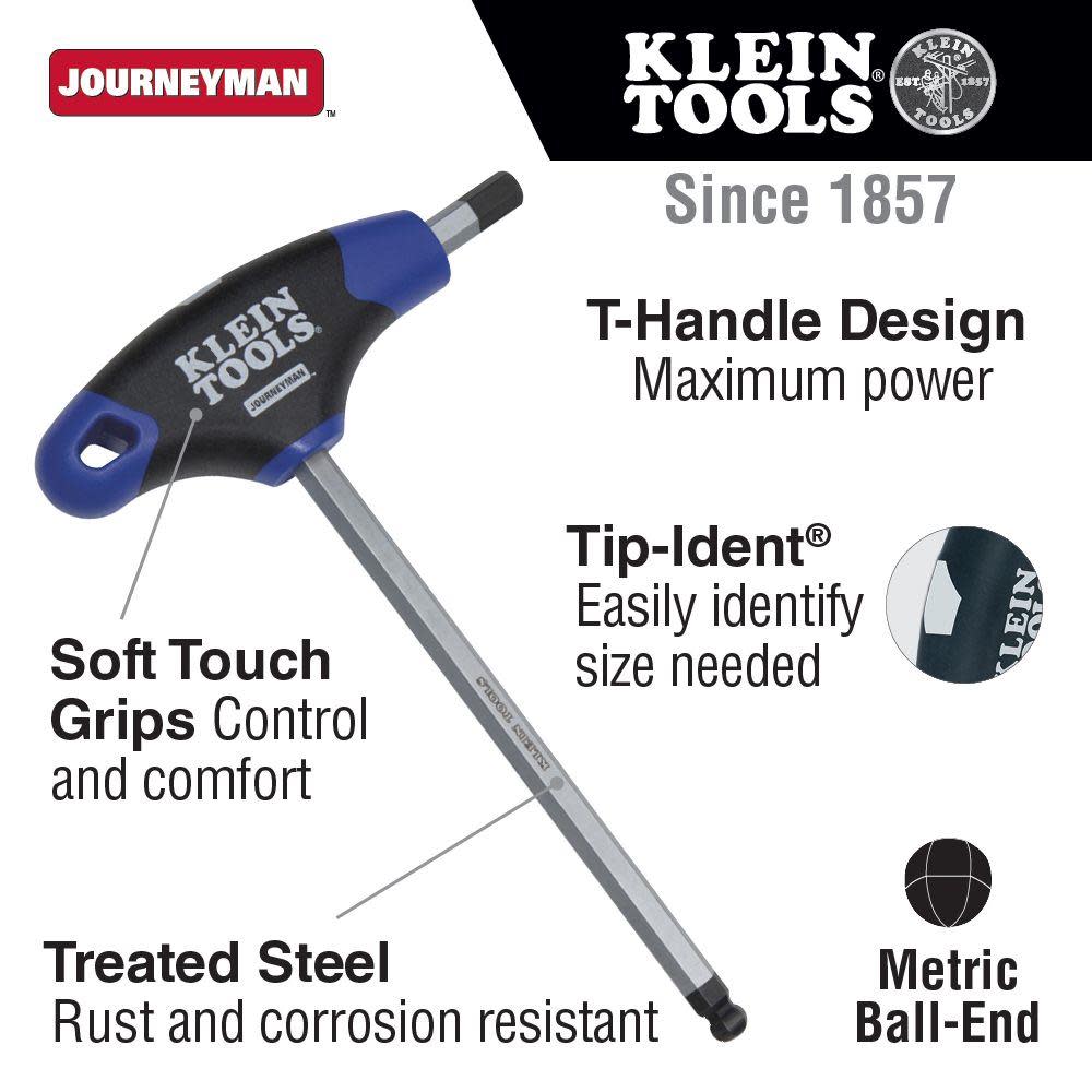 Klein Tools 6″ Metric Ball End T-Handles 8 Pc - Ascmtools
