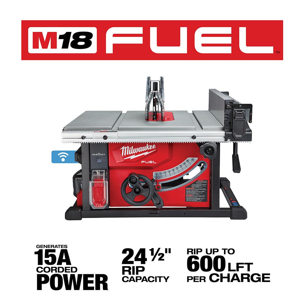 Milwaukee M18 FUEL 8-1/4 in. Table Saw with ONE-KEY Kit - Ascmtools